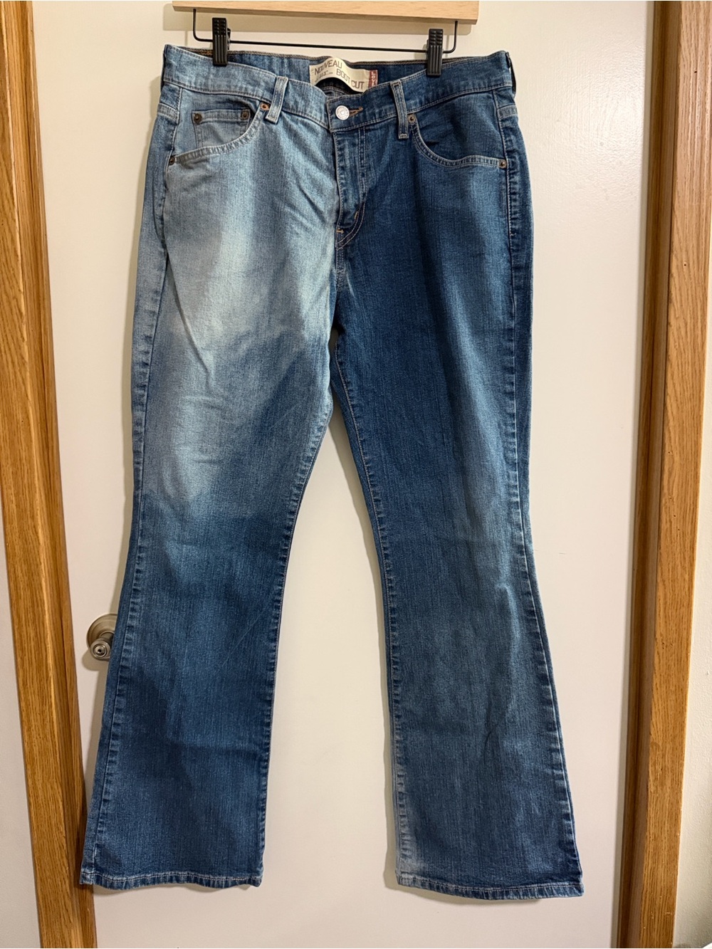 Levi's Two-Tone Blue Flare Jeans
